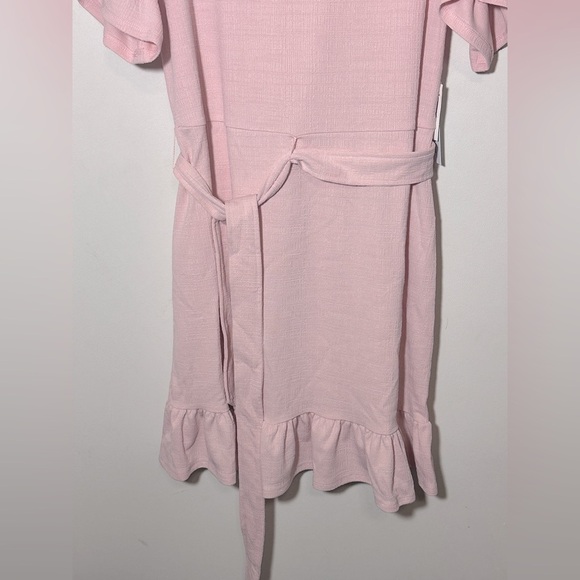 Emma & Michelle Pink Ruffle Sleeve Dress Size Large NWT - Picture 3 of 8